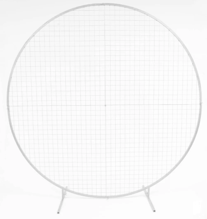 Backdrop Frame - White Mesh Circle