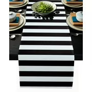 Table Runner - Stripe - Black and White