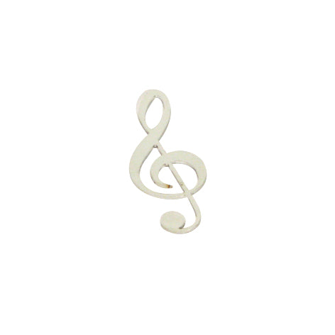 Silver Treble Clef Decor - Small