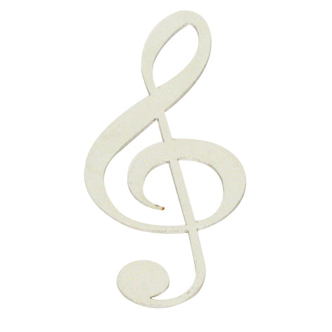 Silver Treble Clef Decor - Large