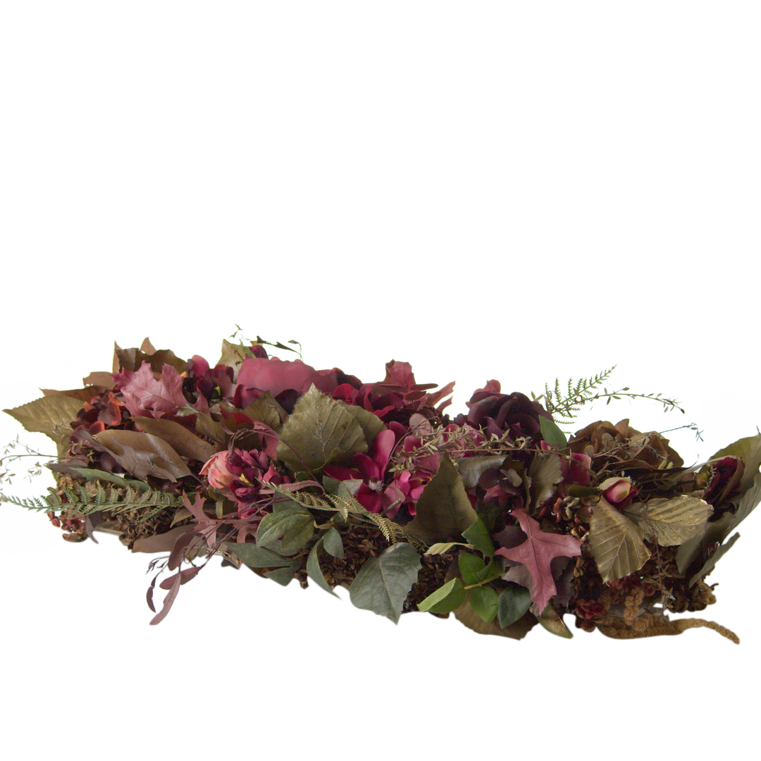 Florals - Maroon/Burgundy - 50cm Panel