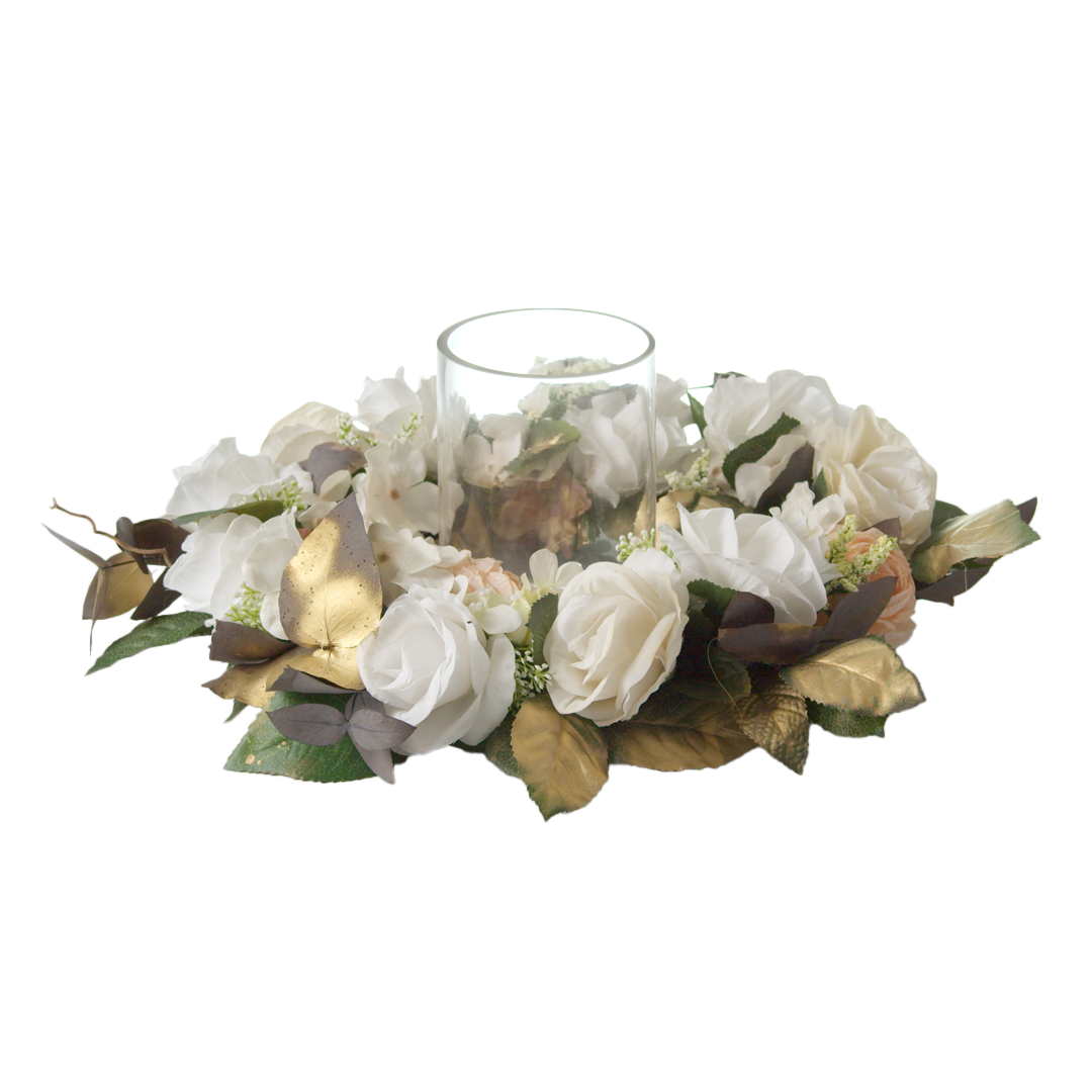 Florals - White, Cream, Gold or Blush - Wreath