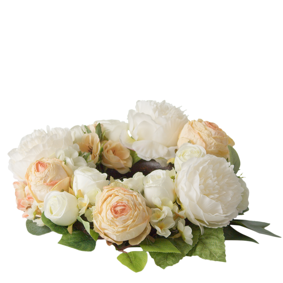Florals - White, Cream, Gold or Blush - Wreath
