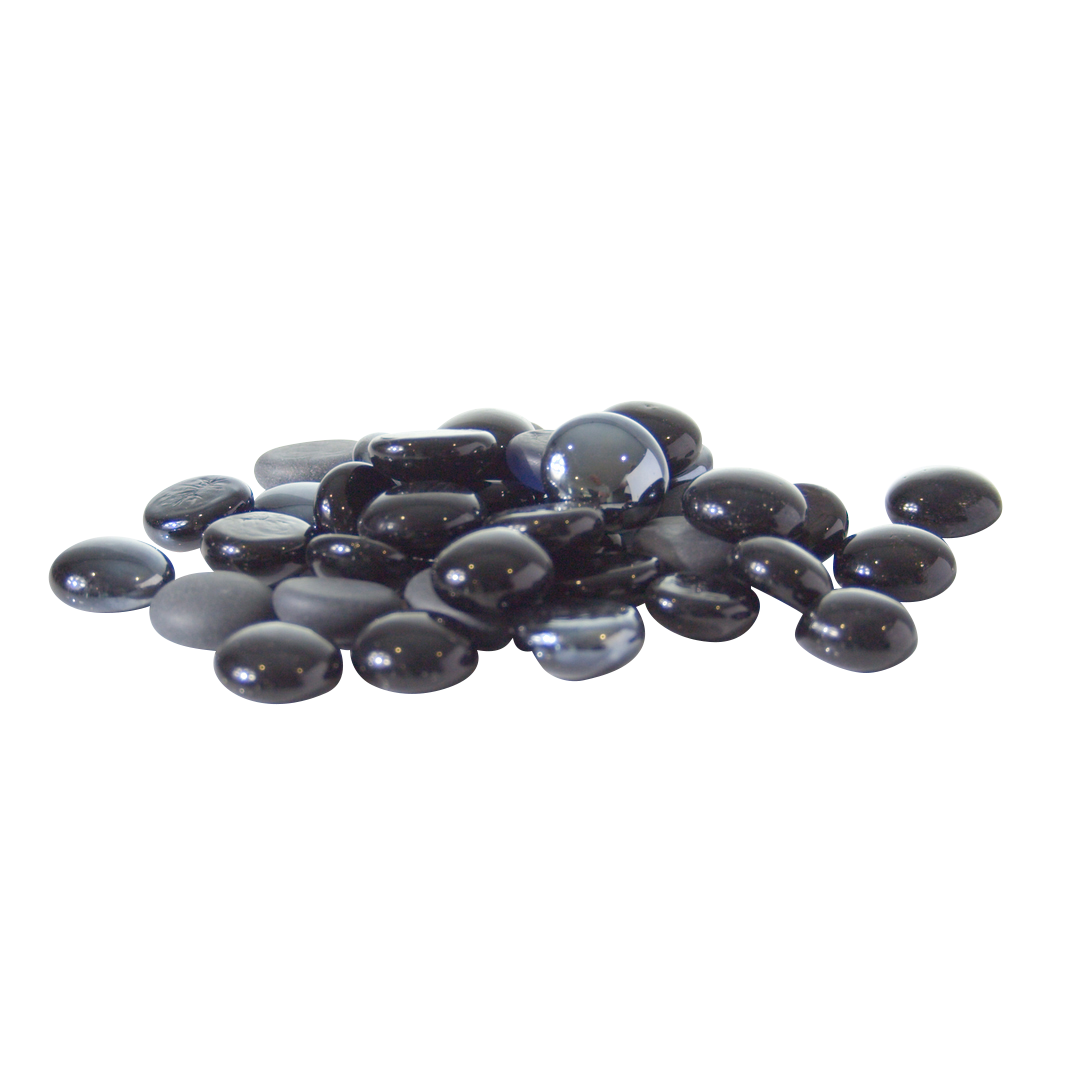 Glass Pebbles - Black