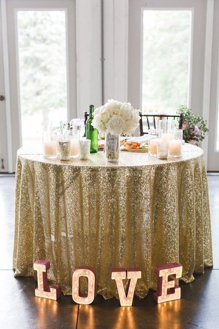Table Cloth Sequin 2.4m Round Diameter - Pink