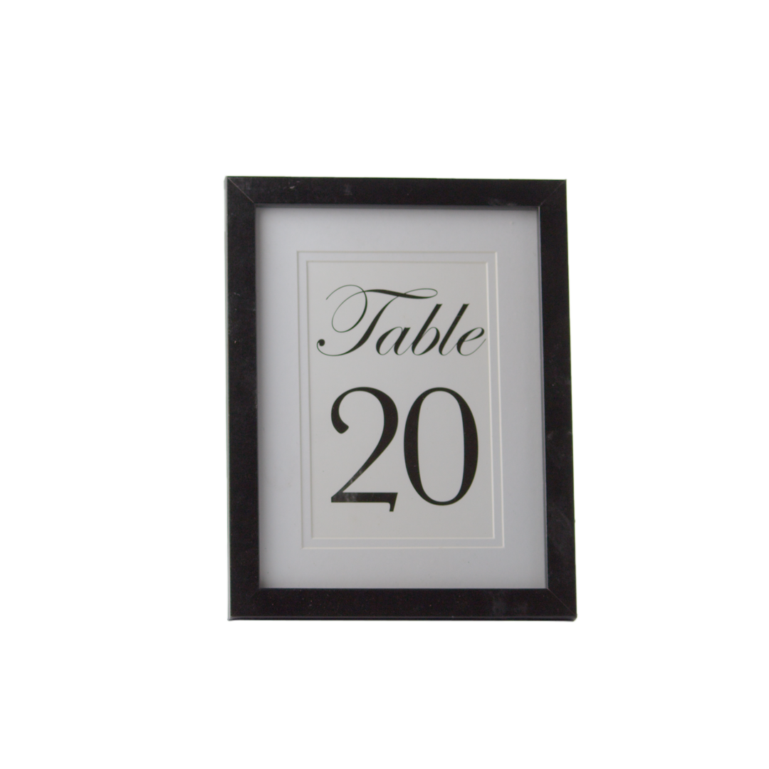Table Number - Black Framed