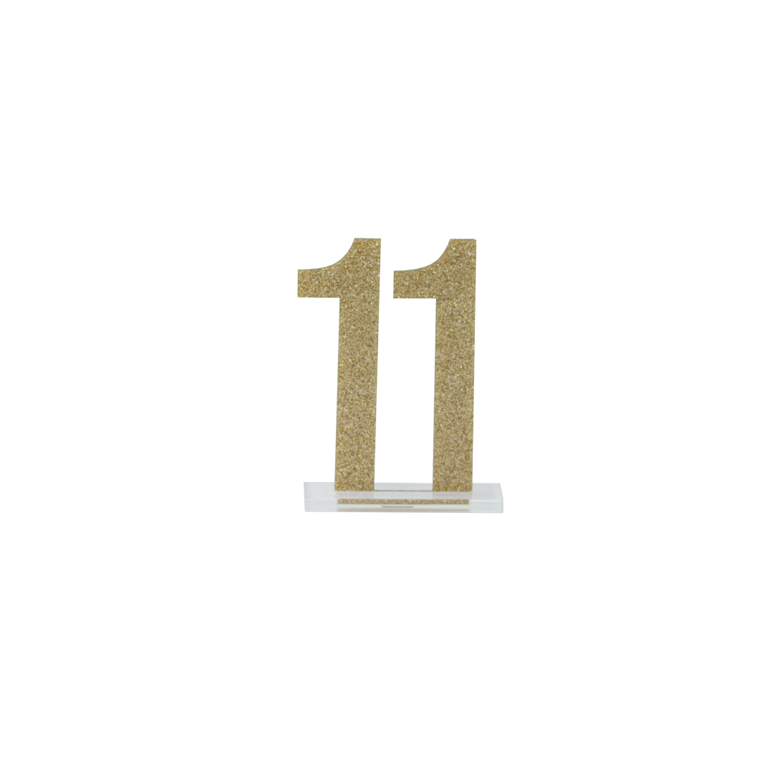 Table Number - Gold Glitter