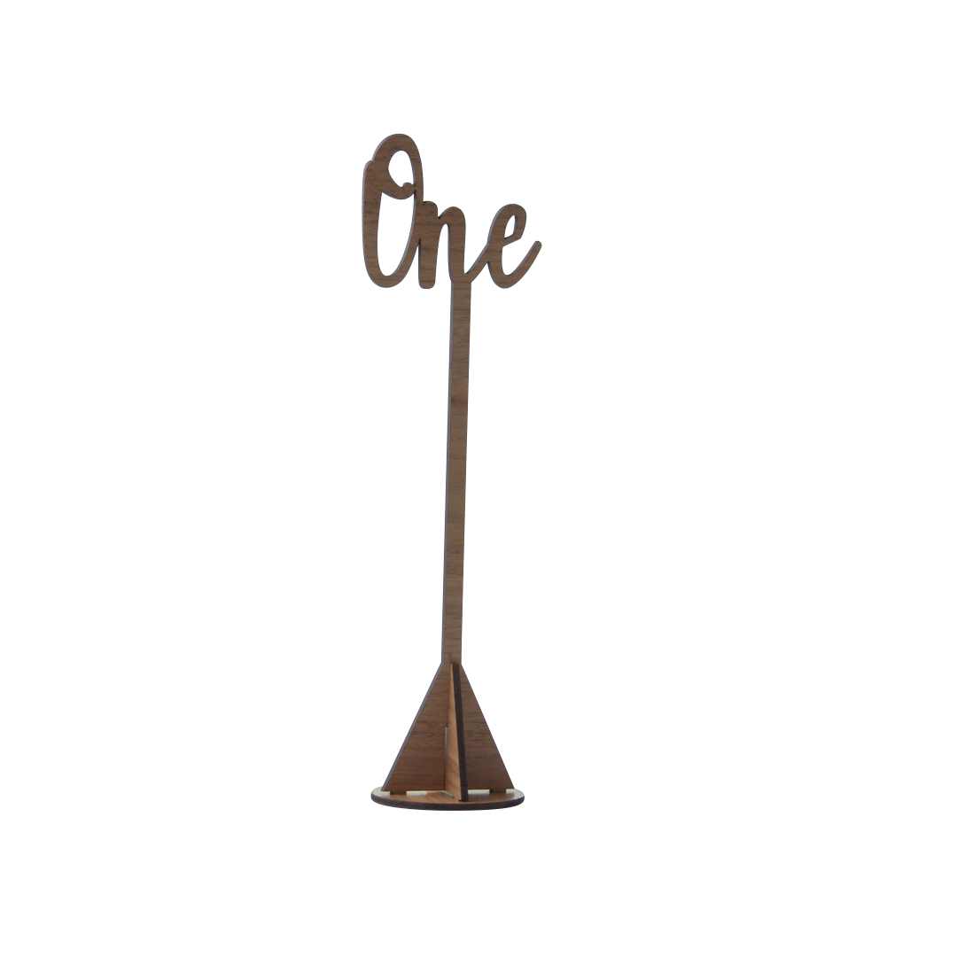 Table Number - Wooden Word