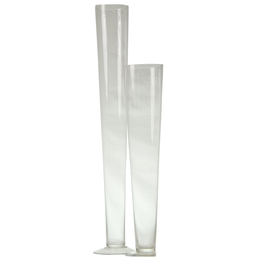 Vase - Conical - Glass - Tall
