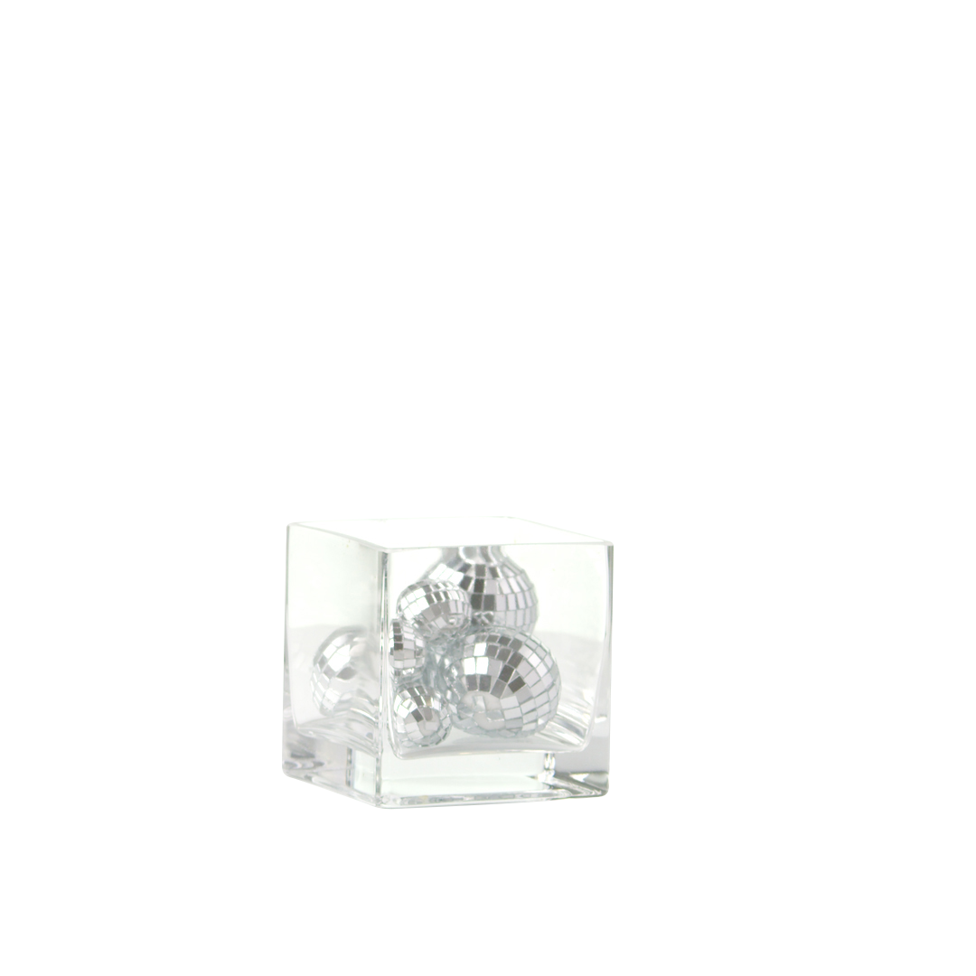 Vase - Square - Clear Glass - Medium