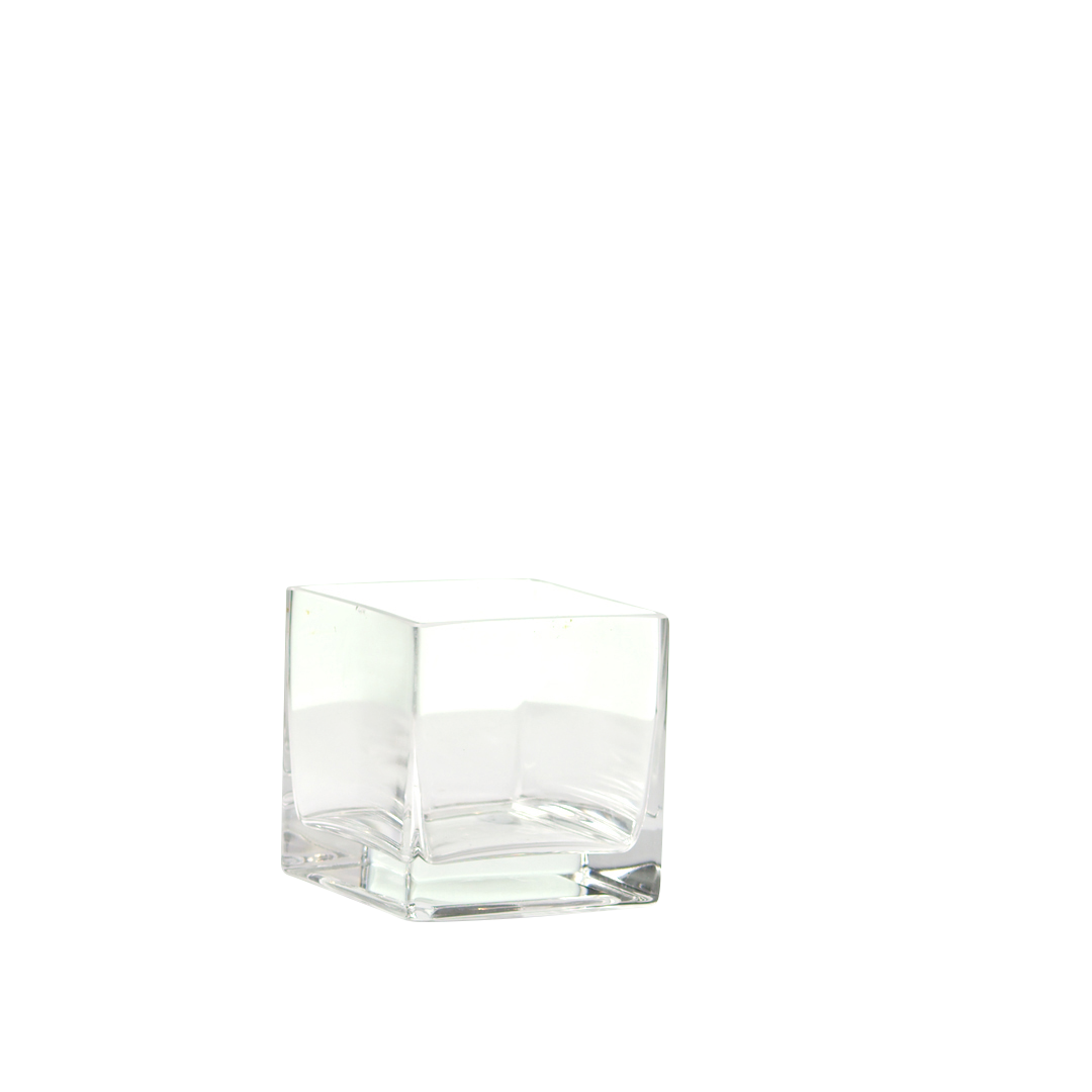 Vase - Square - Clear Glass - Small