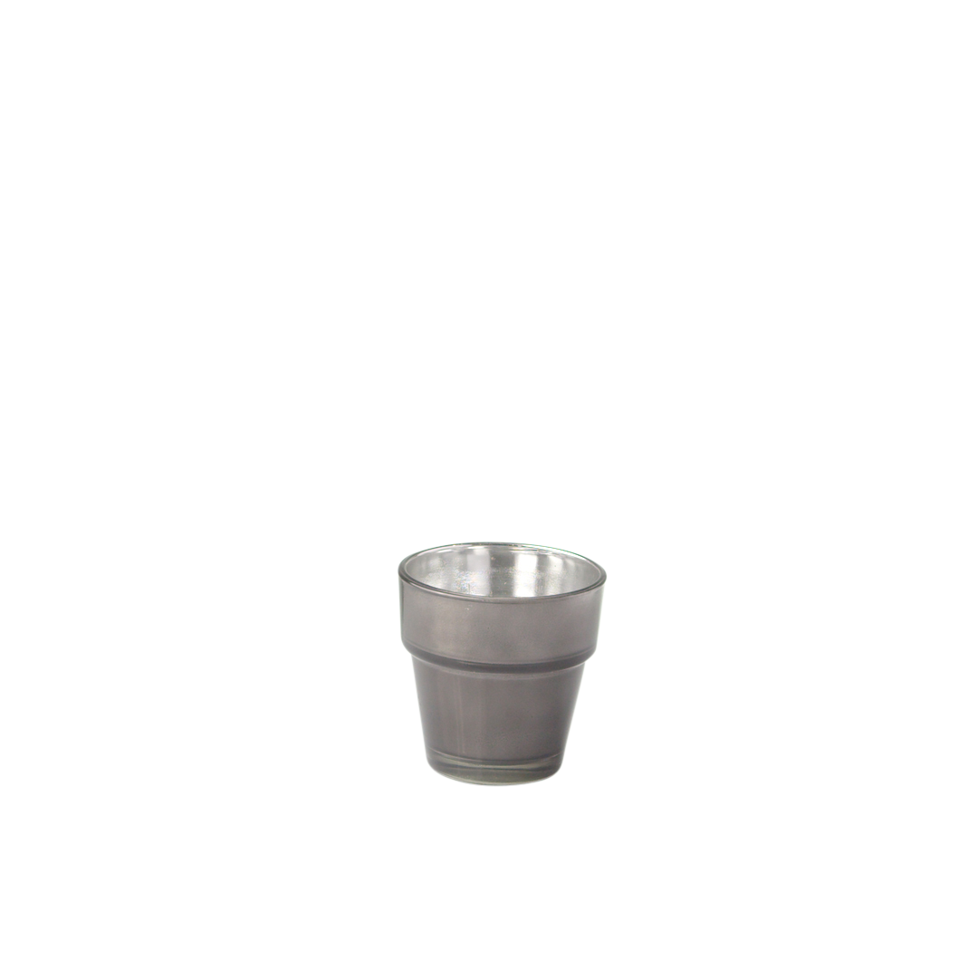 Votive - Tea Light Candle Holder - Black and Chrome