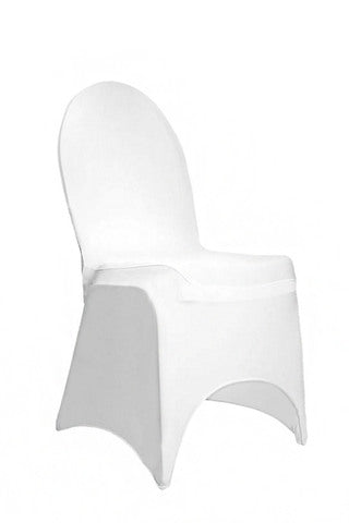 Chair Cover - Lycra - White - Square