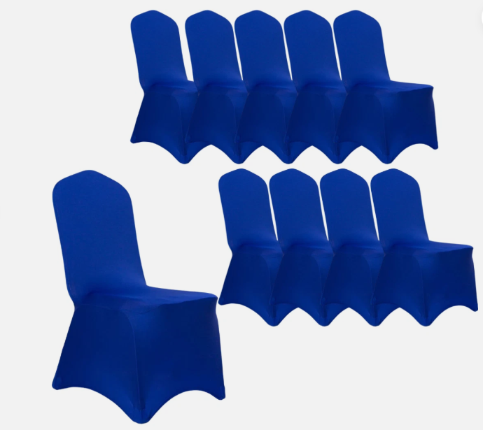 Chair Cover - Lycra - Royal Blue - Square