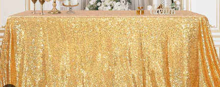 Table Cloth Sequin Large 2.6mx2.6m - Square