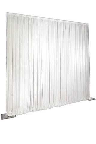 Backdrop Pleated Curtain - White 6m x 3m