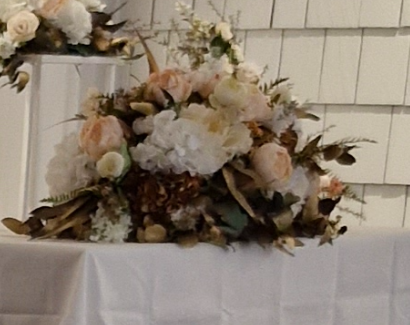 Florals - White, Cream, Gold - Large Arrangement